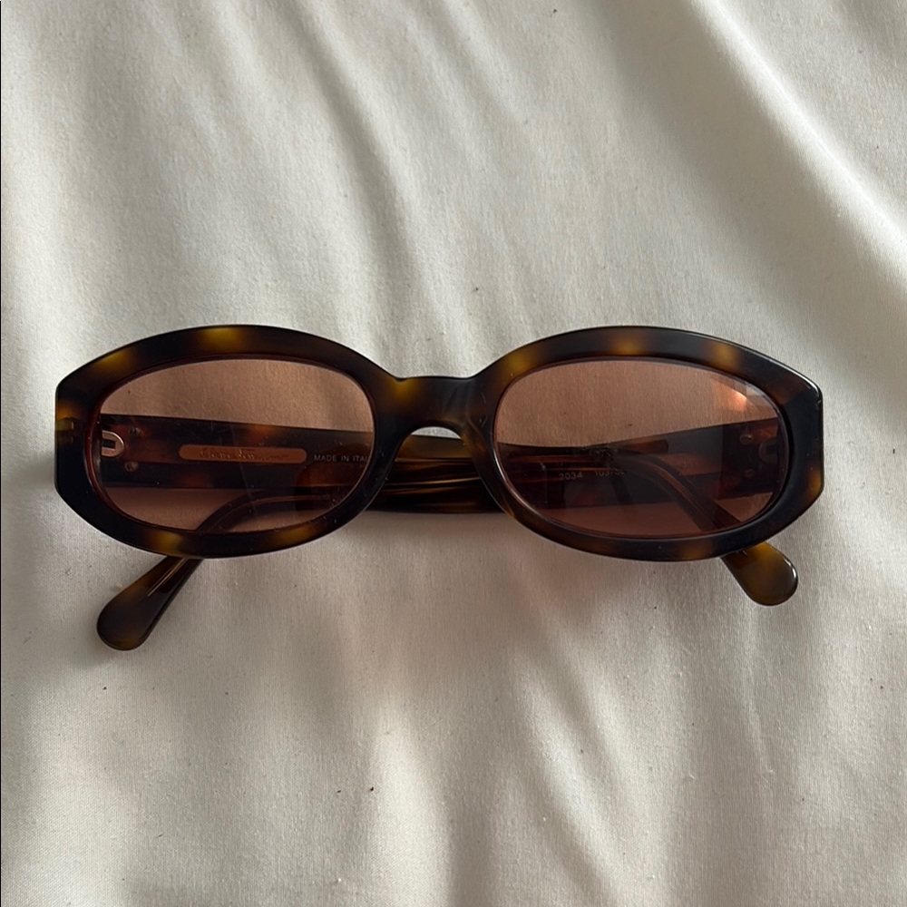Ferragamo Tortoise Shell Oval Sunglasses